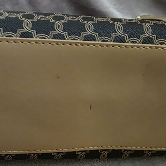 Ivanka Trump Tan/Brown Faux Leather Handbag with Gold Accents - Picture 8 of 8